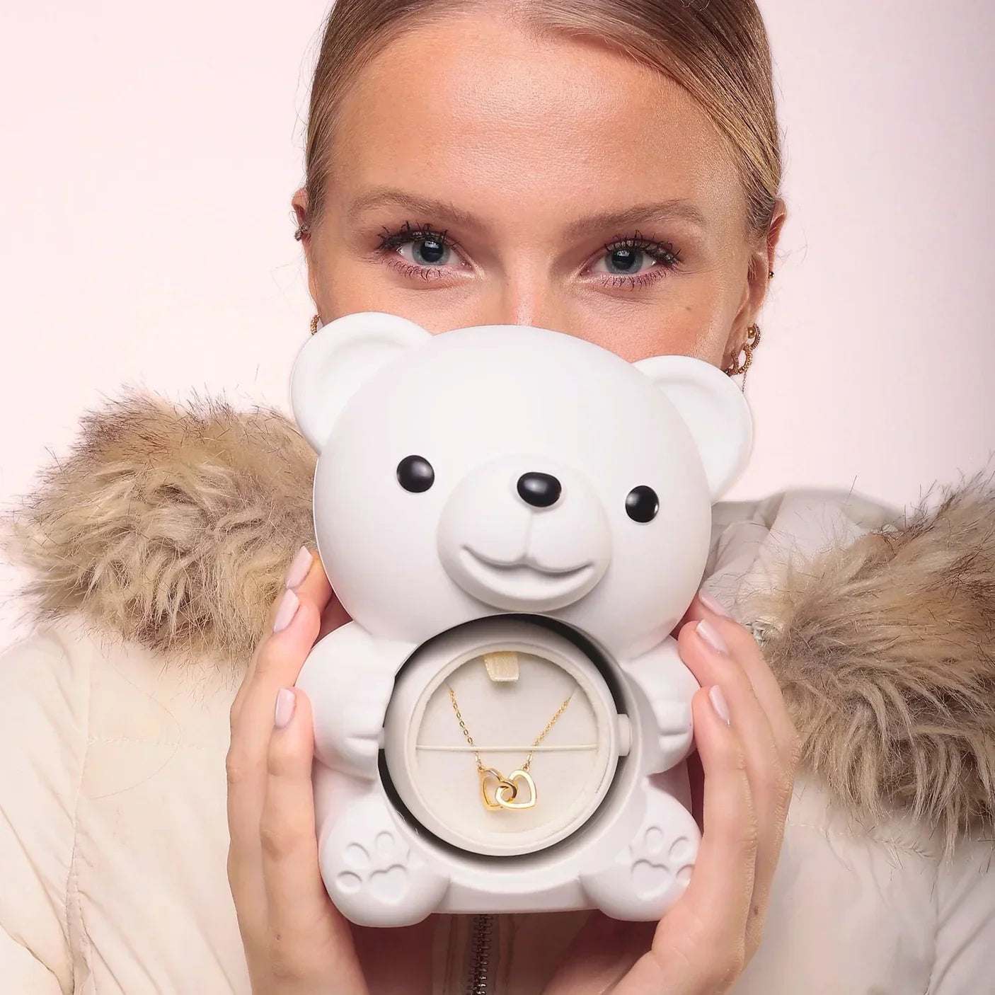 Eternal Rose Bear | Engraved Necklace