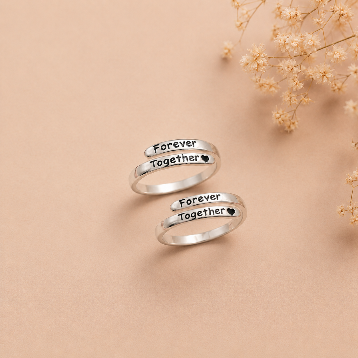 Eternal Rose Bear Box & Forever Together Rings