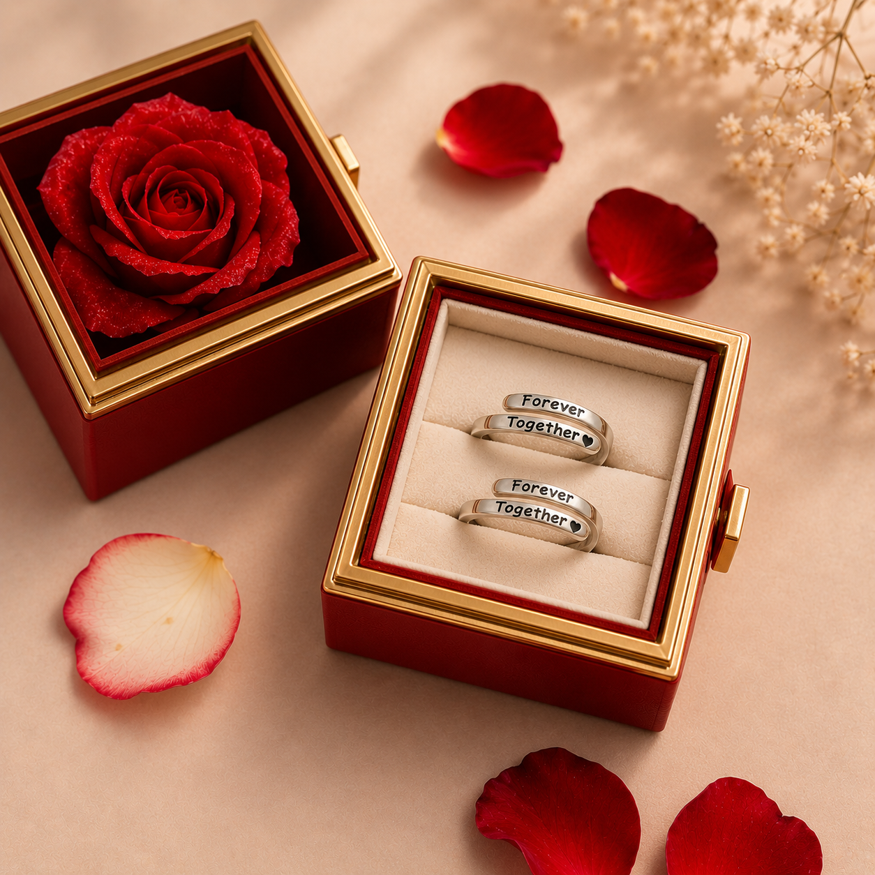 Eternal Rose Box & Forever Together Rings