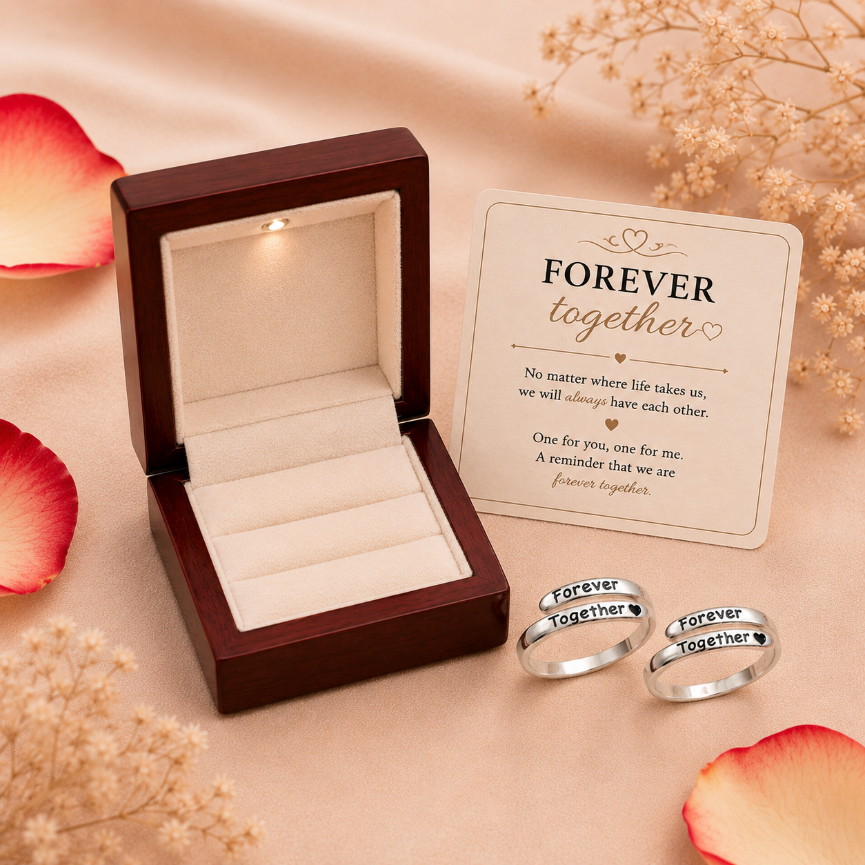 Forever Together & Led Wooden Box