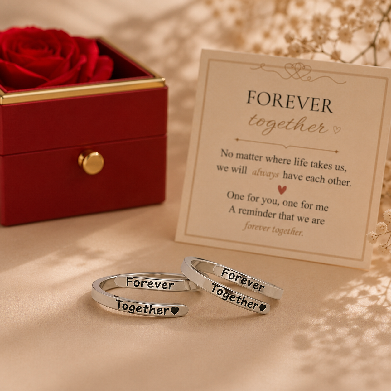 Eternal Rose Box & Forever Together Rings