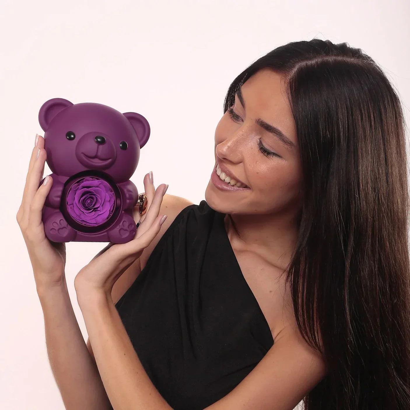 Eternal Rose Bear | Engraved Necklace