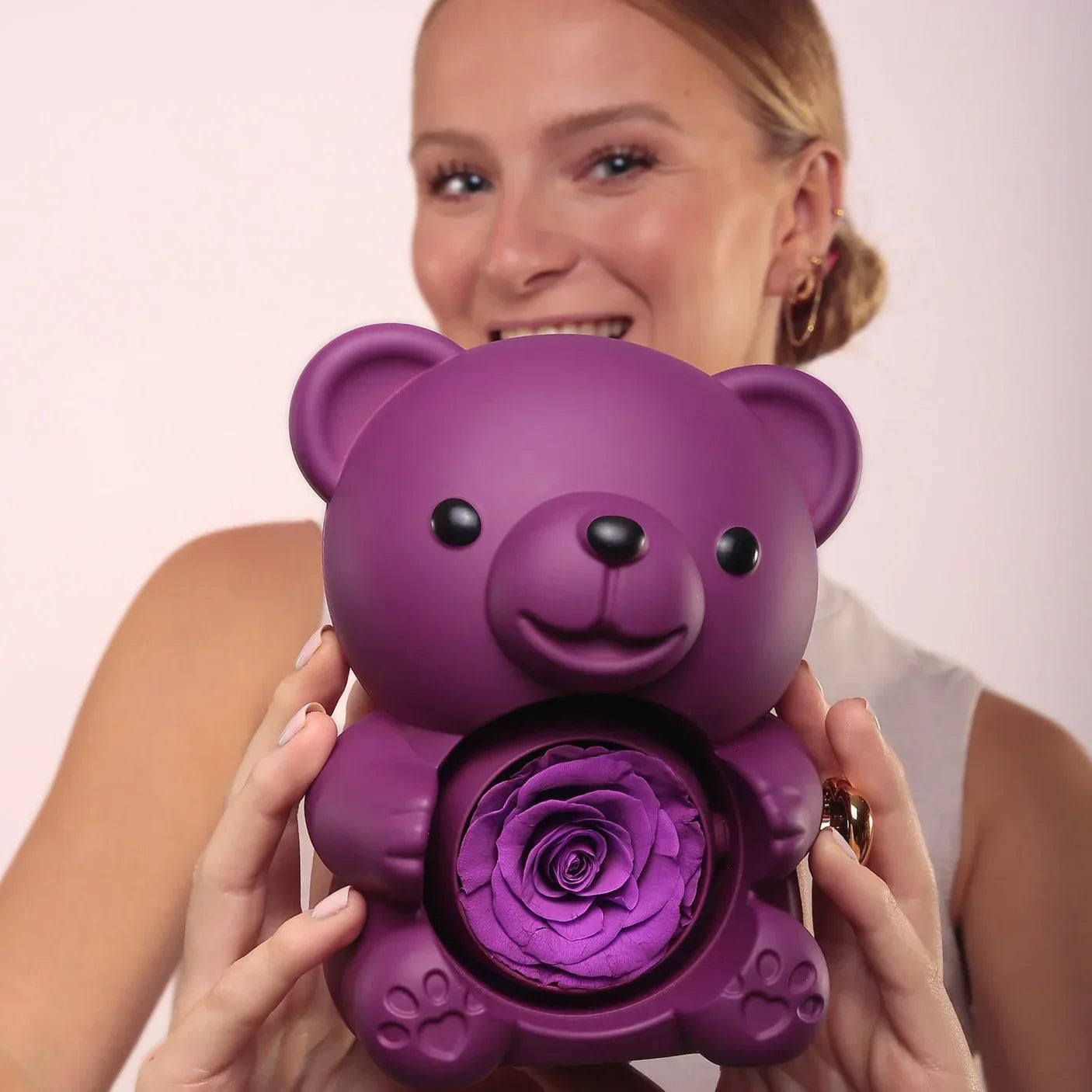 Eternal Rose Bear | Engraved Necklace