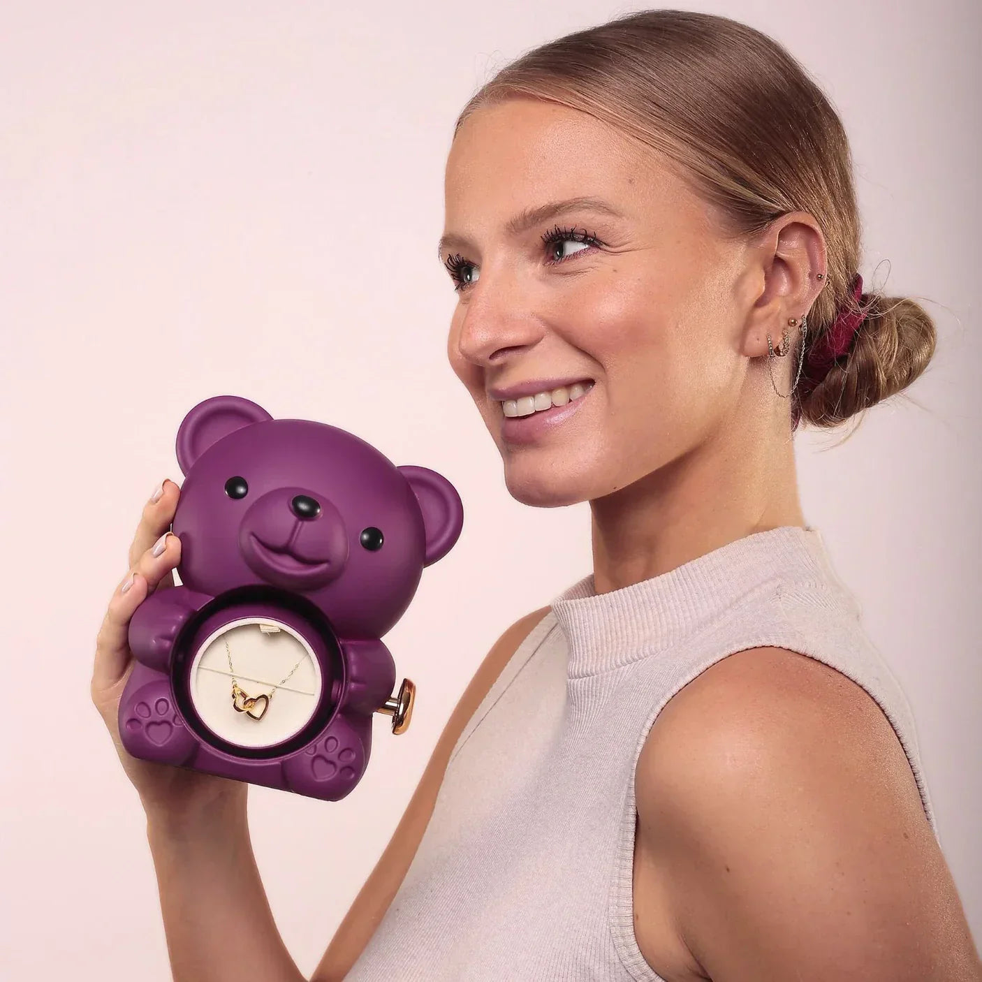 Eternal Rose Bear | Engraved Necklace