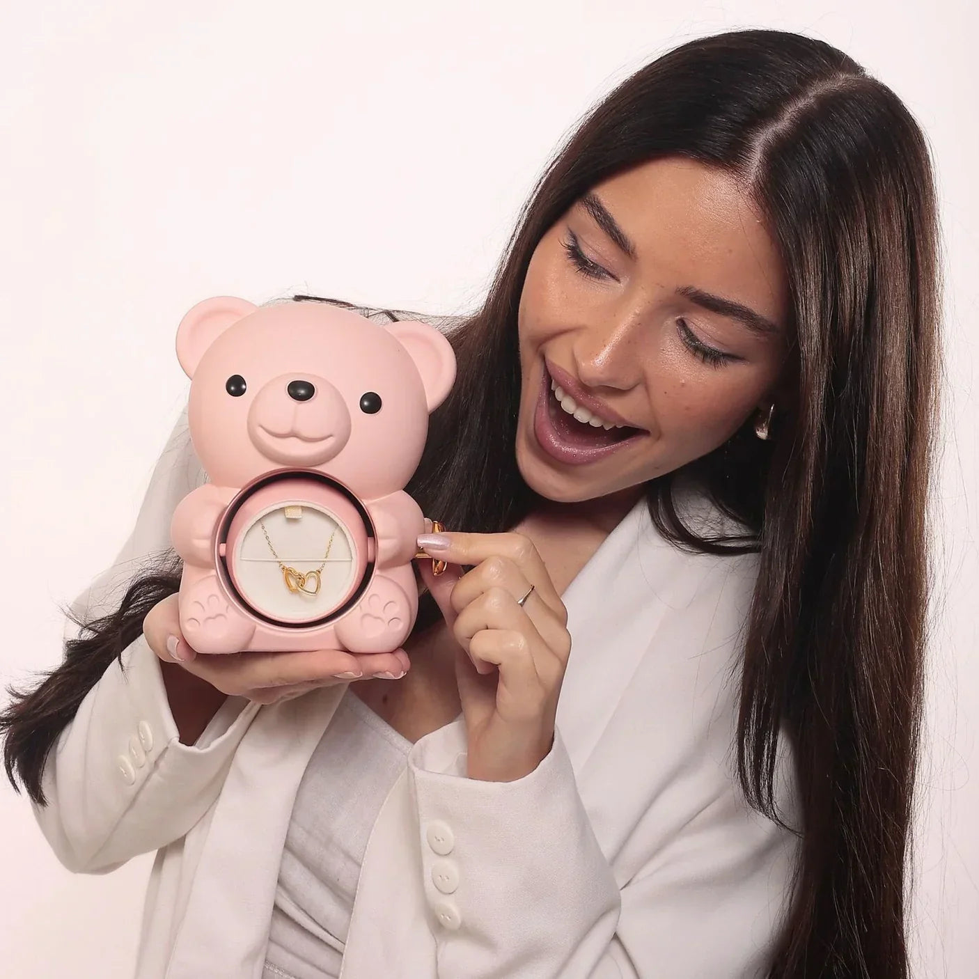 Eternal Rose Bear | Engraved Necklace